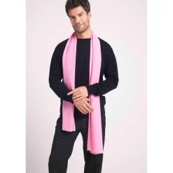 Echarpe etole unisexe en cachemire rose