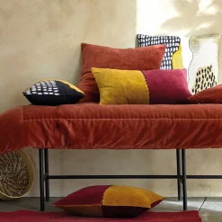Edredon en coton BYZANCE chataigne 160 x 160 cm