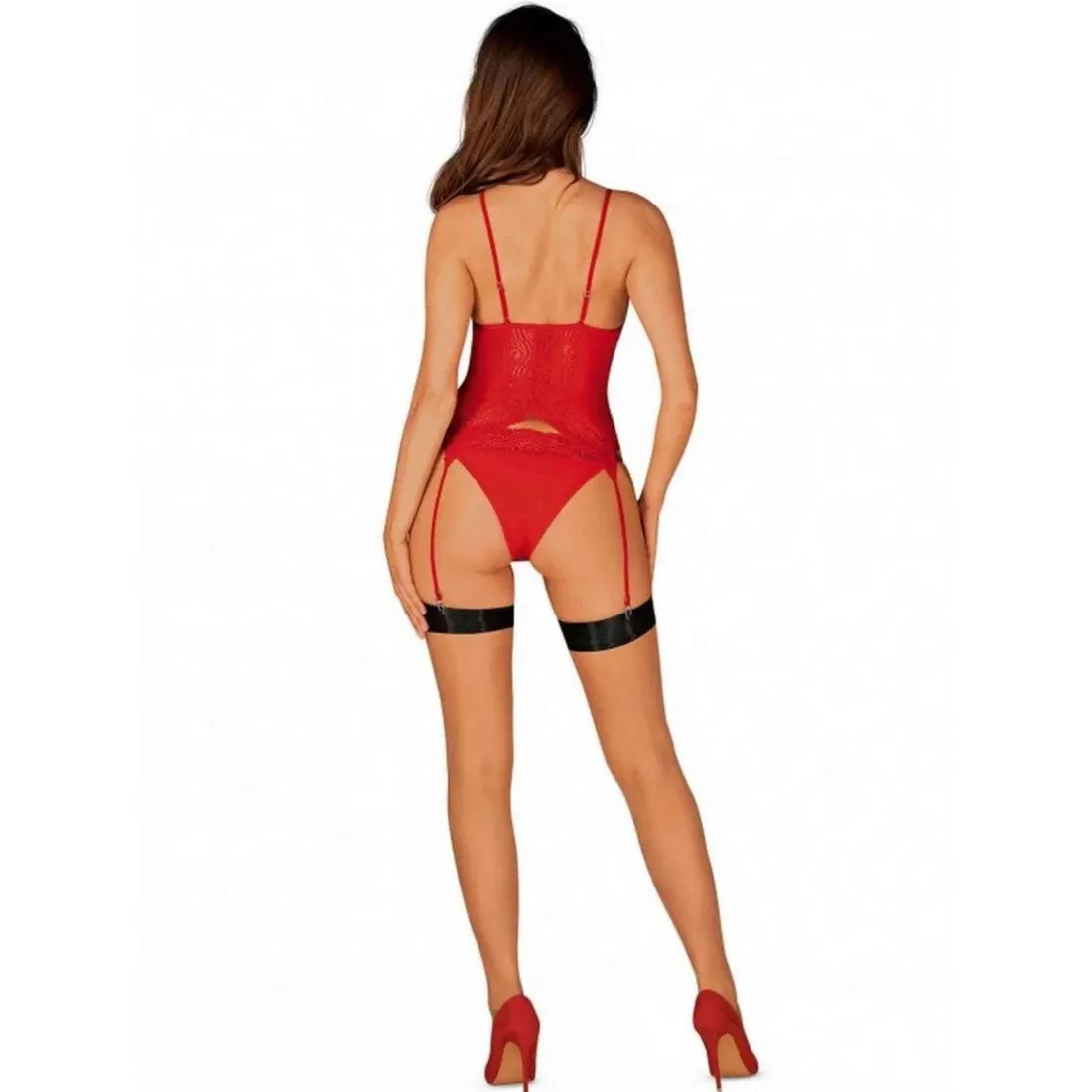Ensemble 2 pièces - Corset et culotte - Rouge Obsessive