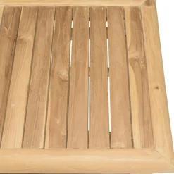 Ensemble canapé 2 places 2 fauteuils et une 1 table basse BORNEO en teck WILL Blanc