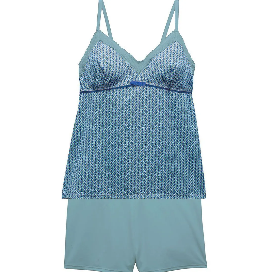 Ensemble pyjama - Caraco et short Pomm Poire Bleu