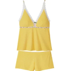 Ensemble pyjama - top et short - Jaune