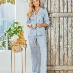 Ensemble pyjama bleu en coton