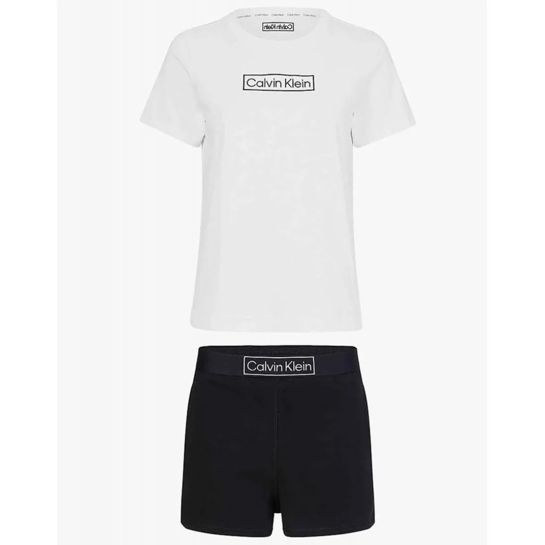 Ensemble pyjama top et short - Calvin Klein Underwear Noir en coton