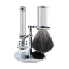 Ensemble Rasage 3 Pièces - Blaireau + Rasoire de Sécurité + Support - Chromé