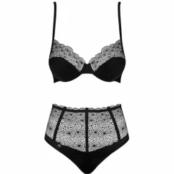 Ensemble Soutien-gorge Balconnet et Shorty string Obsessive noir