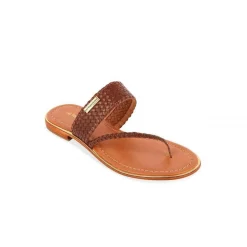 Entre-Doigt femme HONIT Marron en cuir