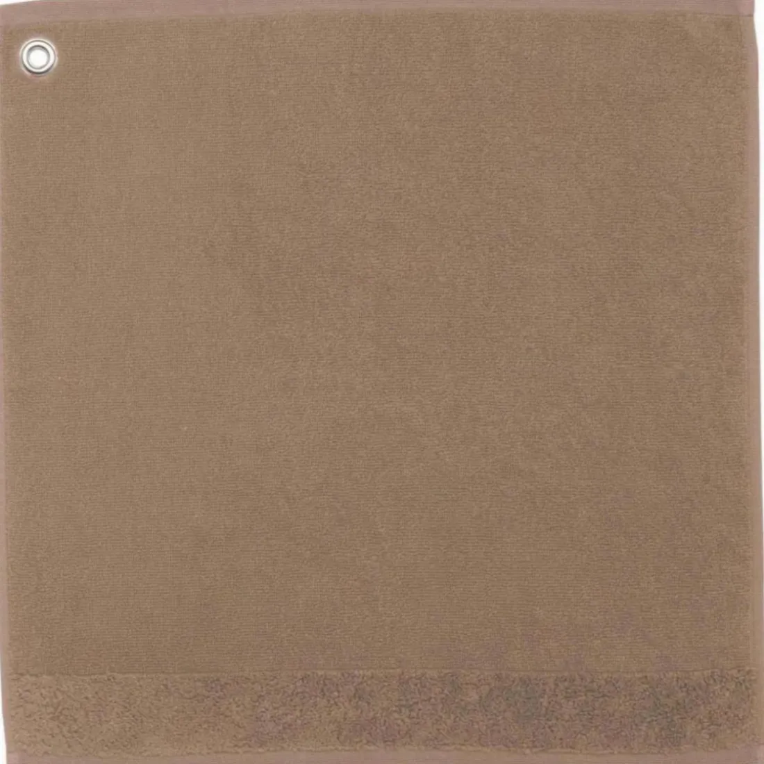 Essuie-mains oeillet Curl Tabac 50 x 50