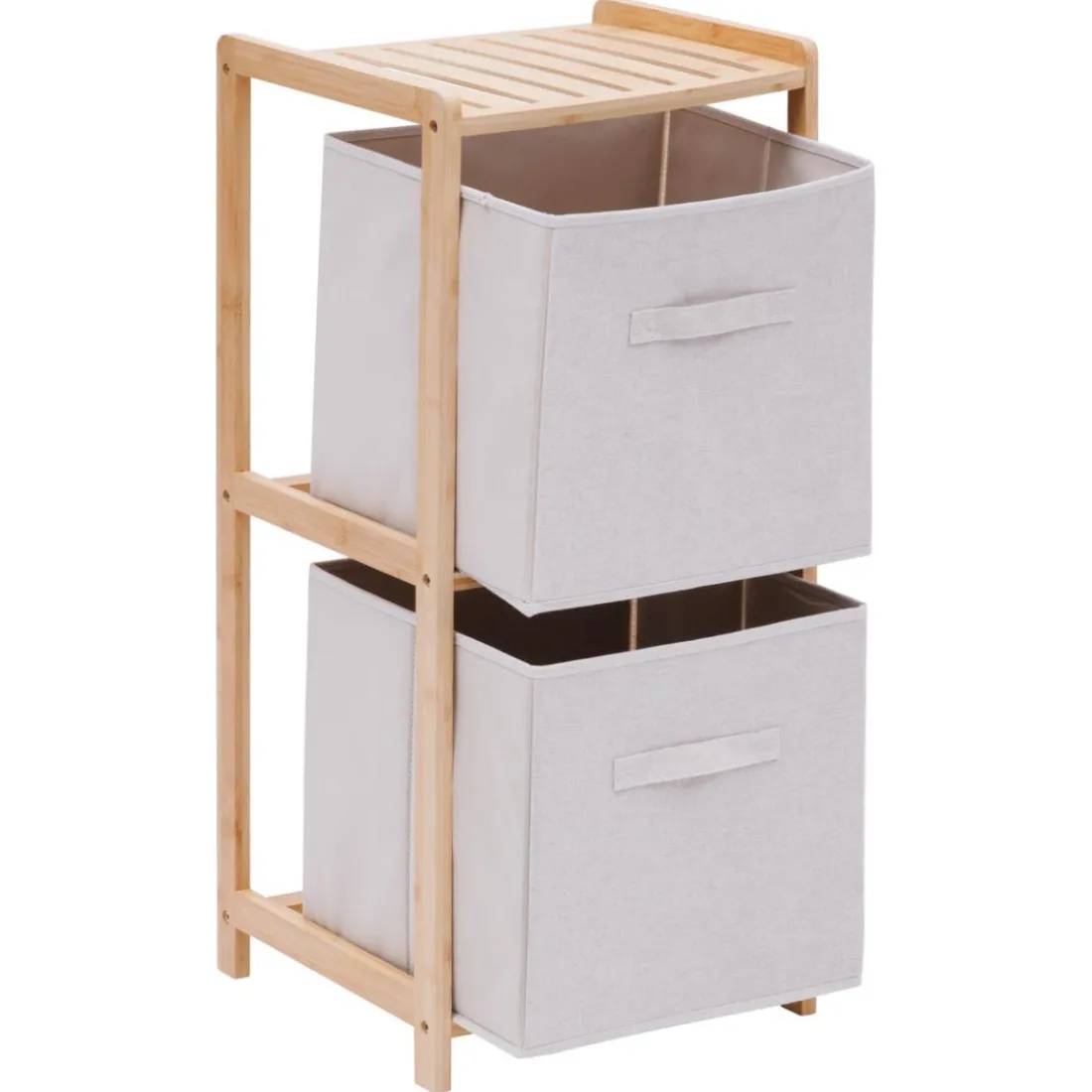 Etagère 2 niveaux Tidy Box bois clair