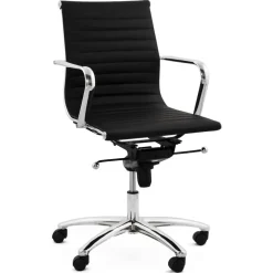 Fauteuil de bureau design 'MEGA' en matière synthétique noire