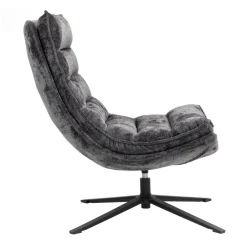 Fauteuil pivotant gris foncé Brava