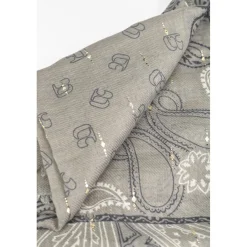 Foulard à motif BANDANA kaki Tara