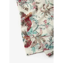 Foulard à motif tropical TRAVEL blanc Nina