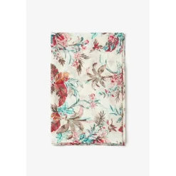 Foulard à motif tropical TRAVEL blanc Nina