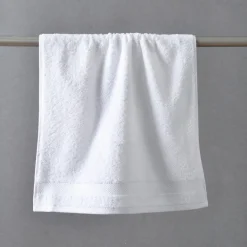Gant de toilette en Coton Eponge bouclette 500G ATLANTIQUE Blanc