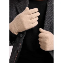 Gants unisexe MH-006 en cachemire new beige creme