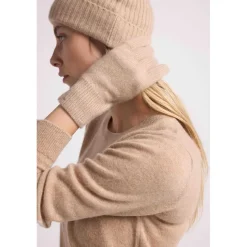 Gants unisexe MH-006 en cachemire new beige creme