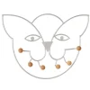 Garderobe murale Chat avec 6 crochets