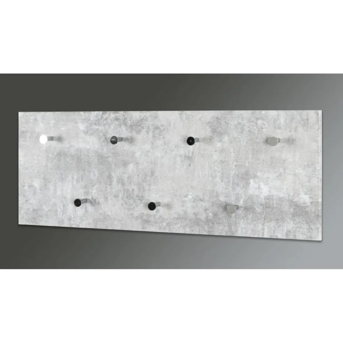 Garderobe murale décor beton modulable 7 crochets