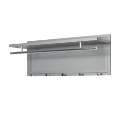 Garderobe murale en tube d'acier peint par poudrage en gris