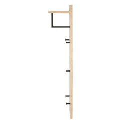 Garderobe murale multifonction bois et métal