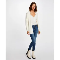 Gilet long maille duveteuse