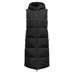 Gilet matelassé col haut noir Dee
