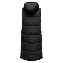 Gilet matelassé col haut noir Dee