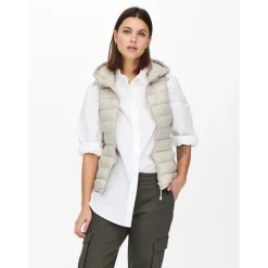 Gilets anti-froid beige en nylon