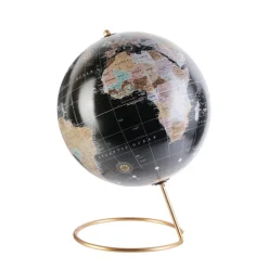 Globe Terrestre Noir et Doré MUNDO