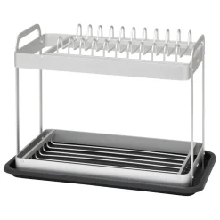 Égouttoir 2 niveaux gris