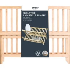 Égouttoir à vaisselle en bambou SEATA