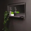 Grand miroir métal fusain COZY