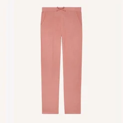 Guimauve - pantalon fluide coupe droite rose en viscose