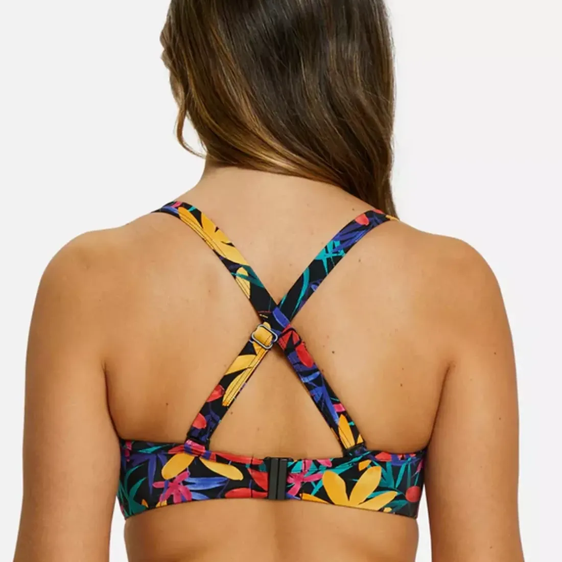 Haut de bain bandeau mousse avec armatures noir
