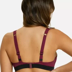 Haut de bain triangle sans armatures violet