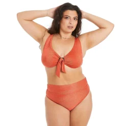 Haut de maillot de bain à armatures orange