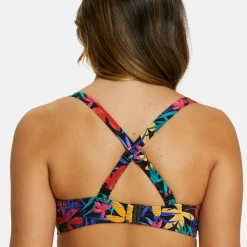Haut de maillot de bain avec armatures - Noir Floral