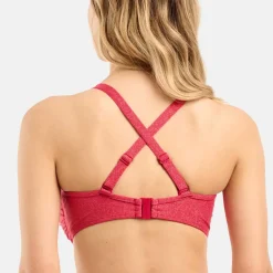 Haut de maillot de bain bandeau mousse armatures - rose
