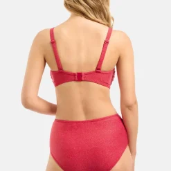 Haut de maillot de bain bandeau mousse armatures - rose