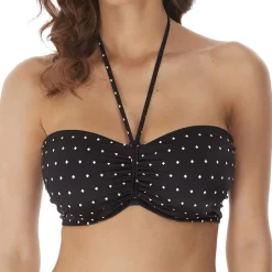 Haut de maillot de bain bandeau armatures noir