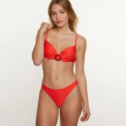 Haut de maillot de bain coques push up rouge Rivage
