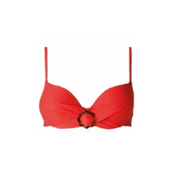 Haut de maillot de bain coques push up rouge Rivage