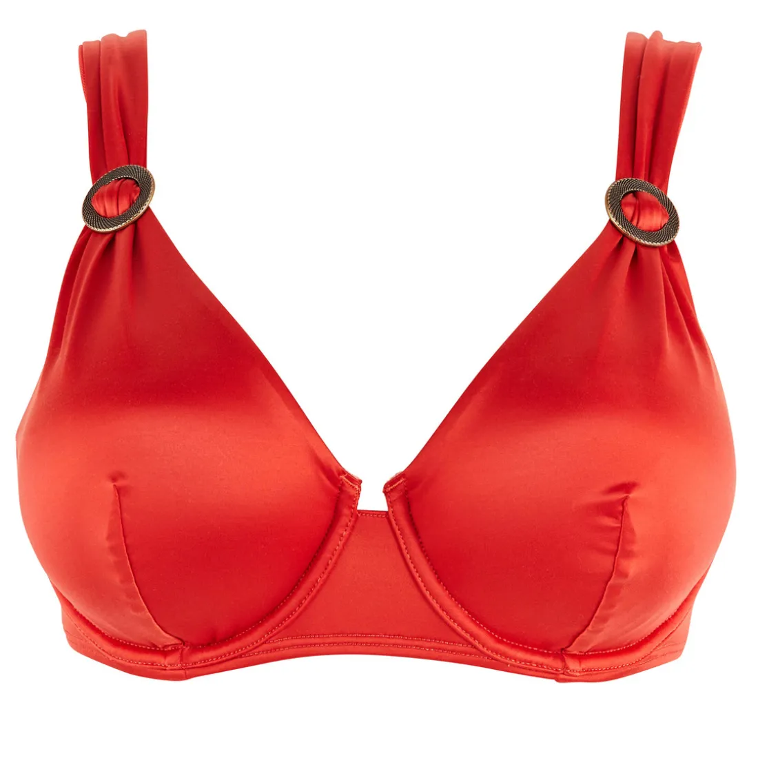 Haut de maillot de bain emboitant avec armatures Maui - Rouge