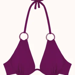 Haut de maillot de bain foulard à armatures - Violet