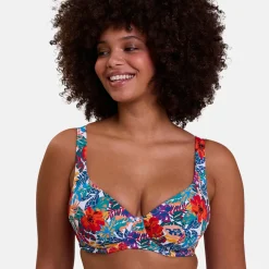Haut de maillot de bain plongeant avec armatures