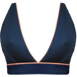 Haut de maillot de bain triangle sans armatures bleu