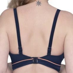 Haut de maillot de bain triangle sans armatures bleu