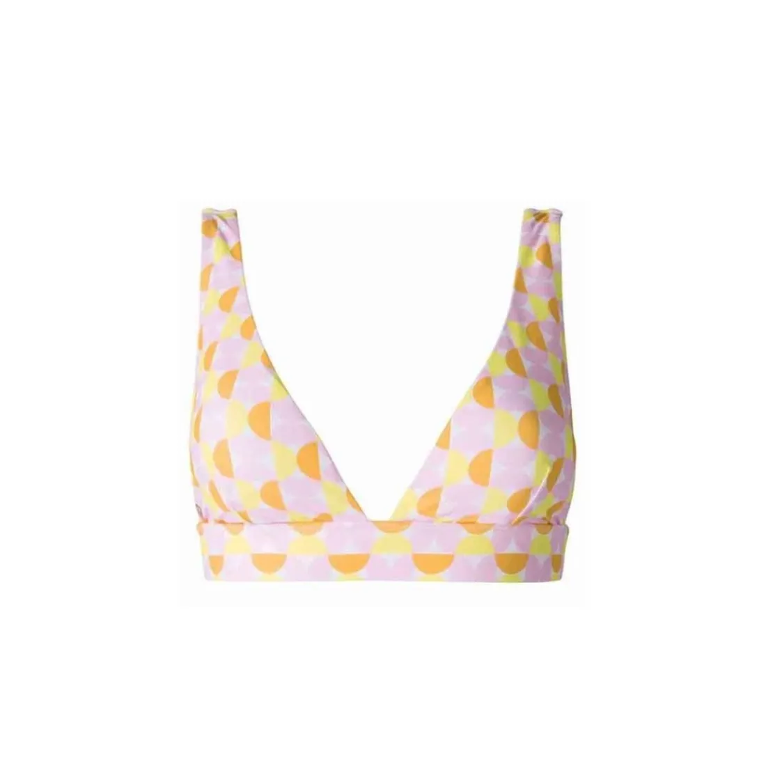 Haut de maillot de bain triangle rose Seventies