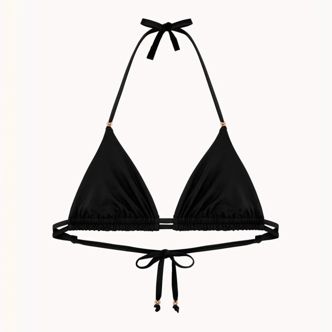 Haut de maillot de bain triangle sans armatures - Noir